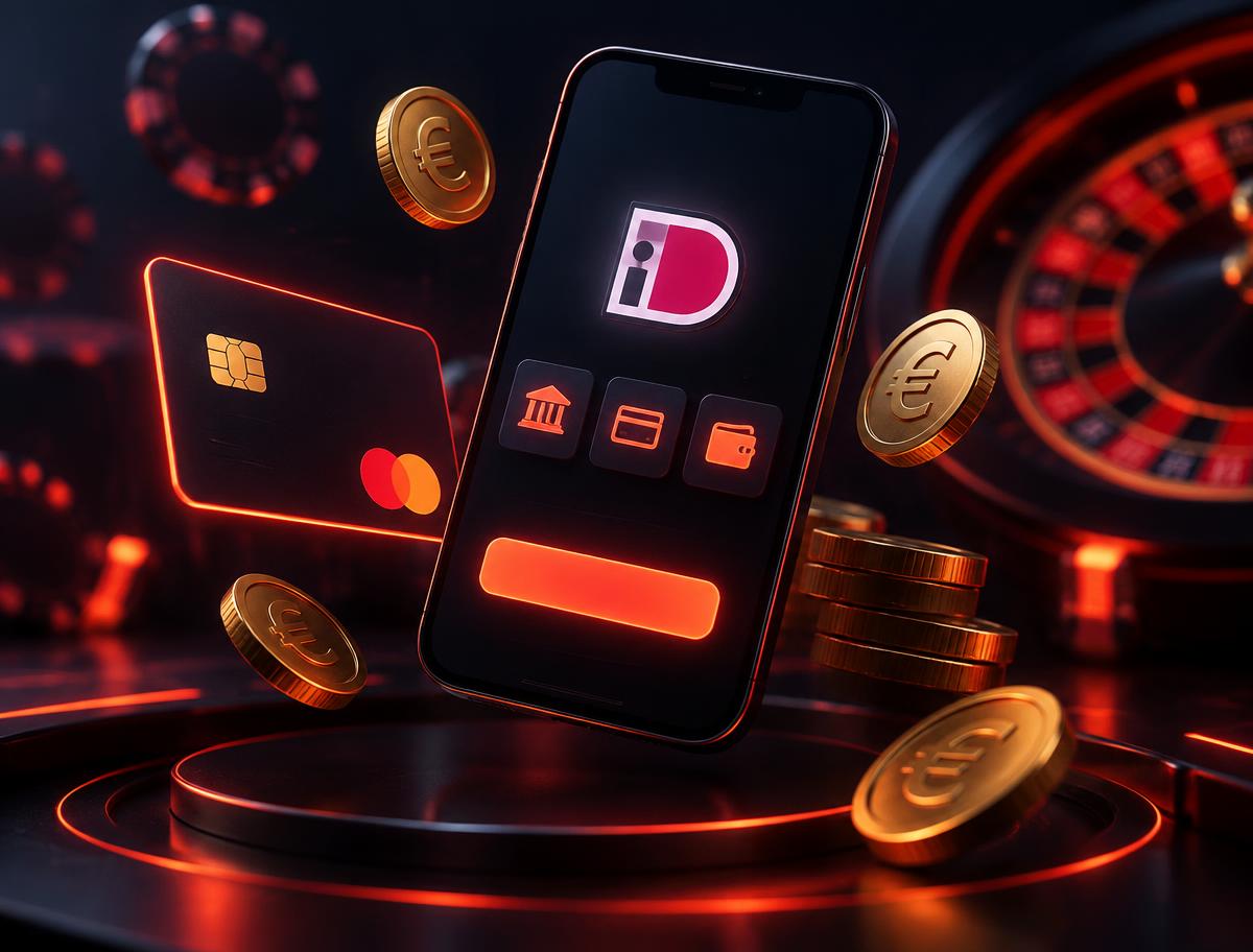 Telefoon met een iDEAL betaling voor een casinostorting